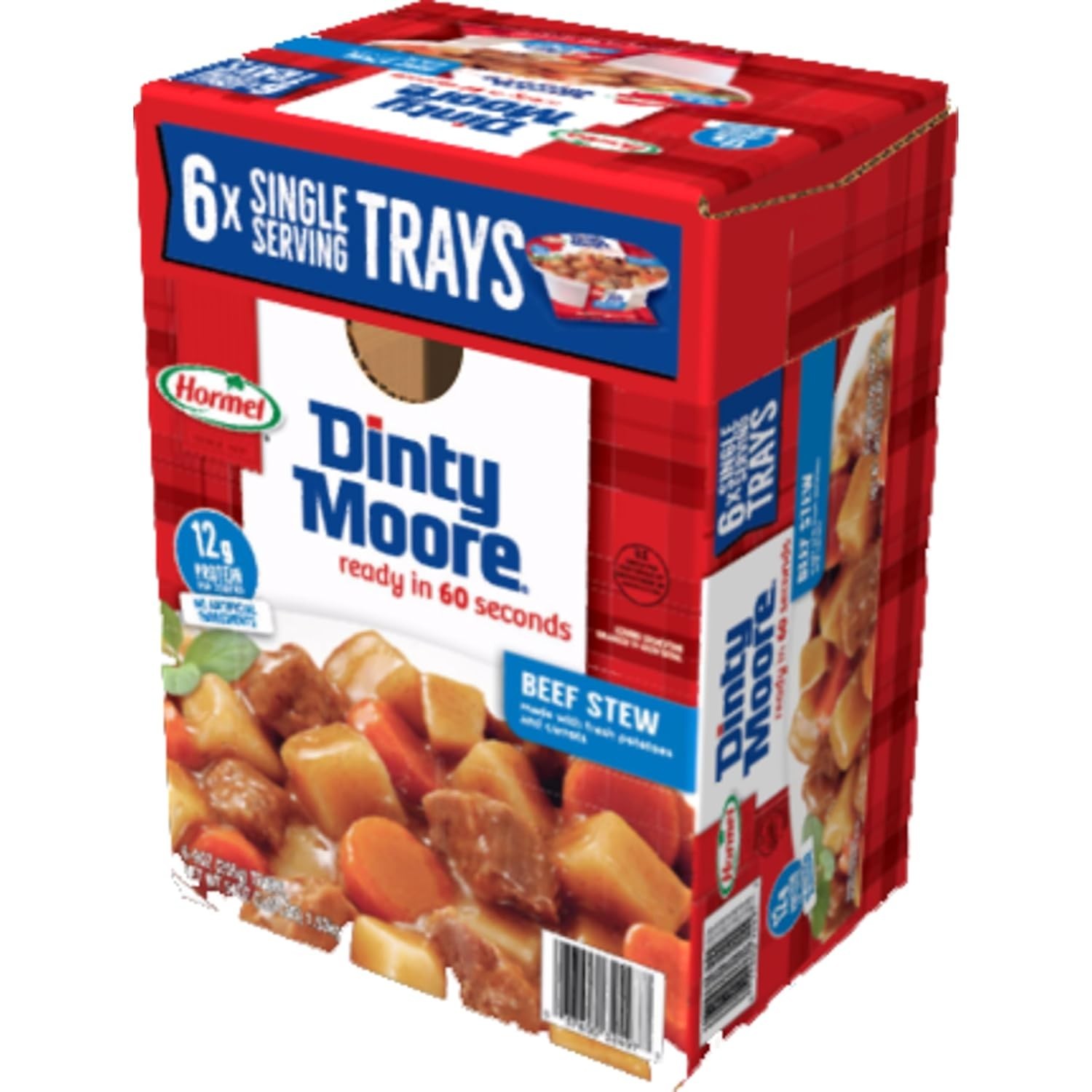 Dinty Moore Beef Stew Less Sodium Microwave Tray 9oz, 6 Pack