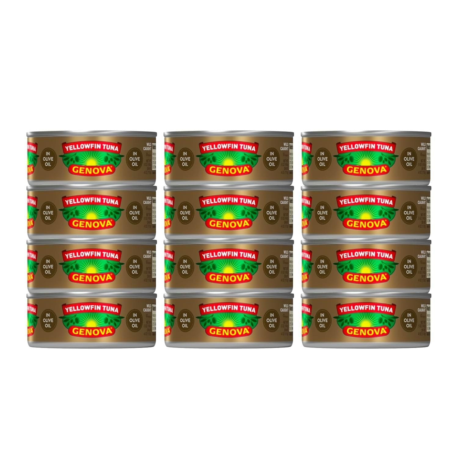 Yellowfin Tuna in Olive Oil, 5 Ounce Cans Pack of 12, Wild Caught Canned Tuna…