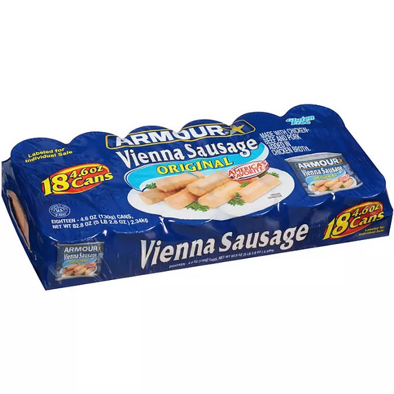 Armour Vienna Sausage, 4.6 oz., 18 ct.