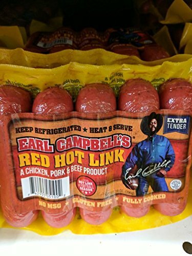 Earl Campbell’s Red Hot Link Sausage 14 Oz (4 Pack)