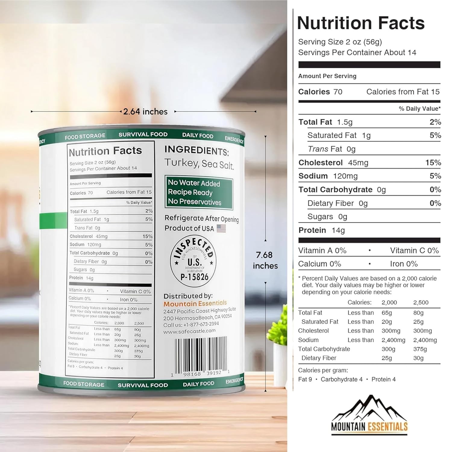 Versatile 28 Oz Canned Turkey – Gourmet Meal Solution with 5- Shelf Life