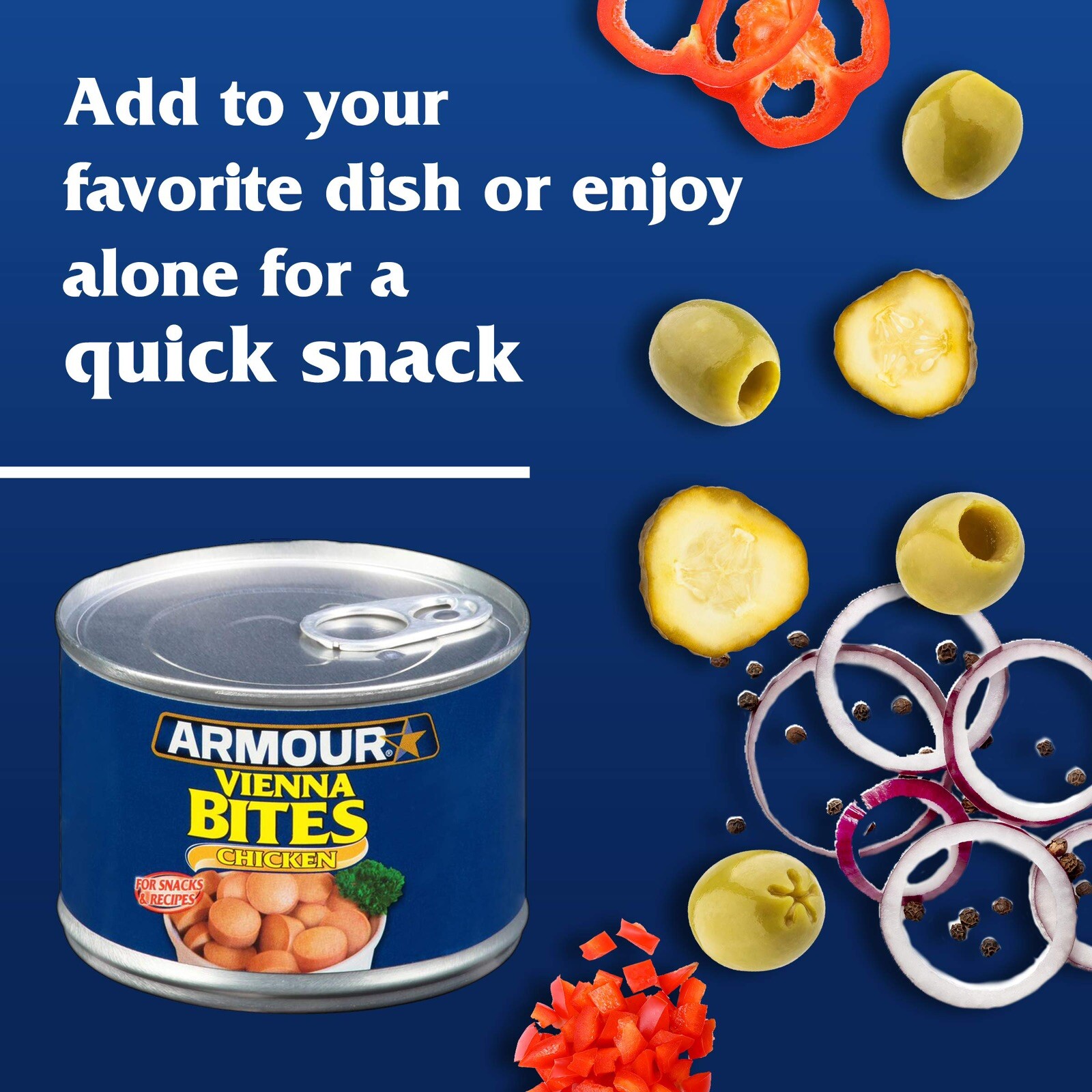 Armour Star Chicken 🍗 Vienna Sausage Bites, Canned Sausage, 10 OZ (Pack of 12)