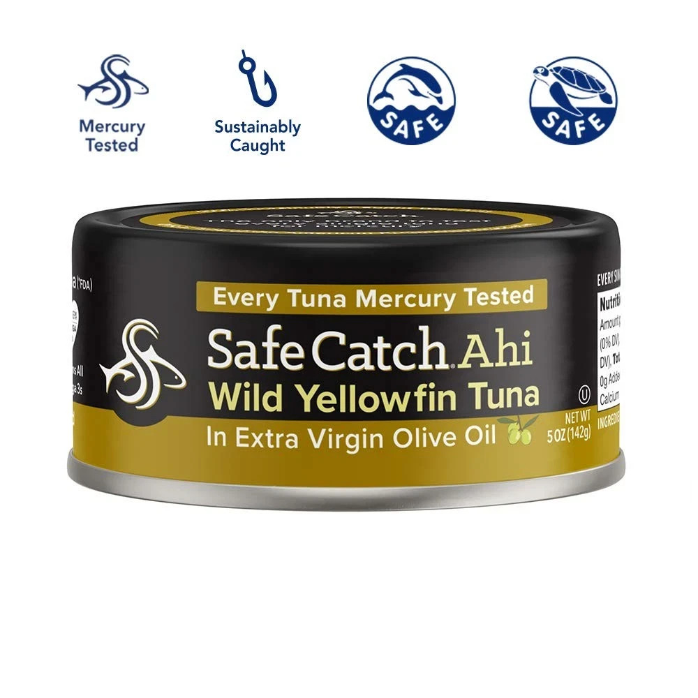 Safe Catch Wild Ahi Yellowfin Tuna Fish Canned Wild Caught Lowest Mercury Lea…