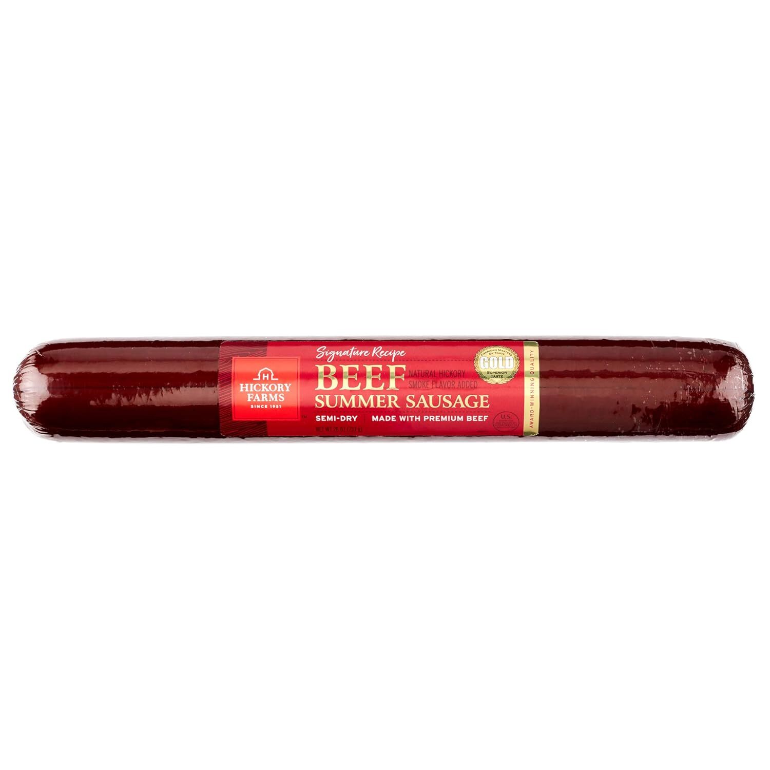 Salchicha De Verano De Carne Exclusiva, Tamano Fiesta, 26 Onzas | Ideal Para Sn