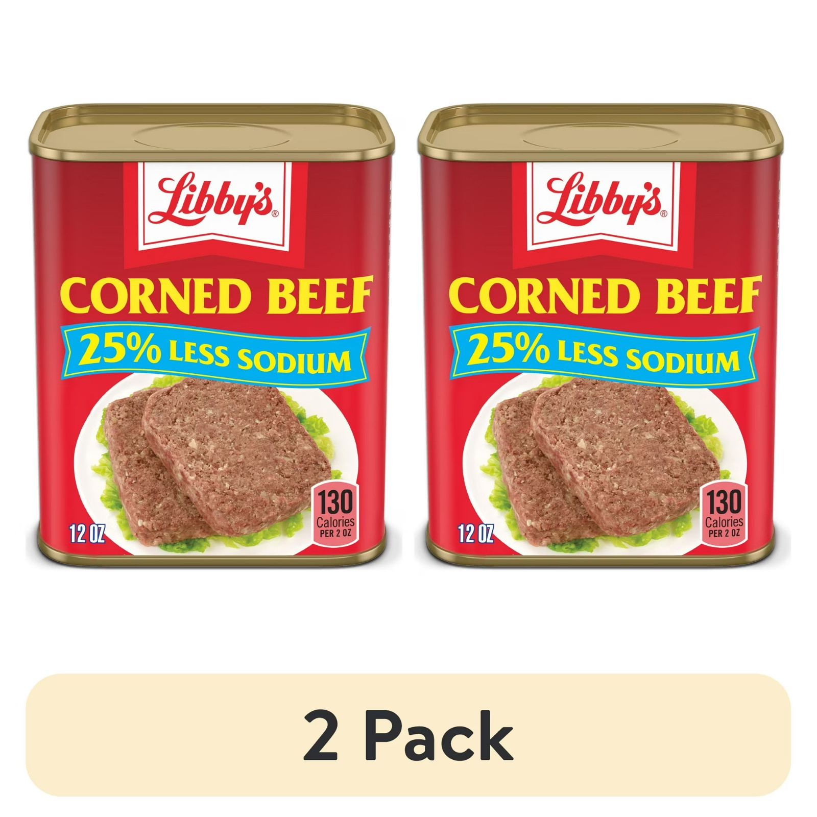 (2 pack) Libby’s Corned Beef, 14g Protein Per Serving, Canned Meat, 25% Less …