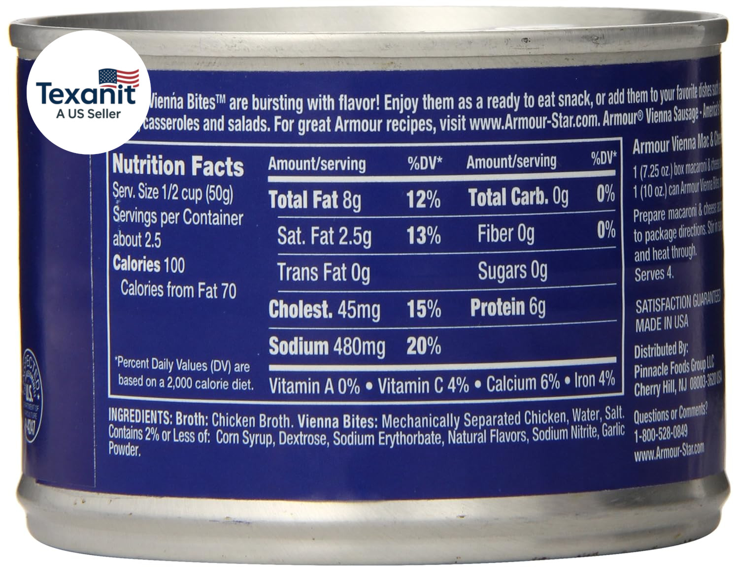 Star Chicken Vienna Sausage Bites, Canned Sausage, 10 OZ (Pack of 12)