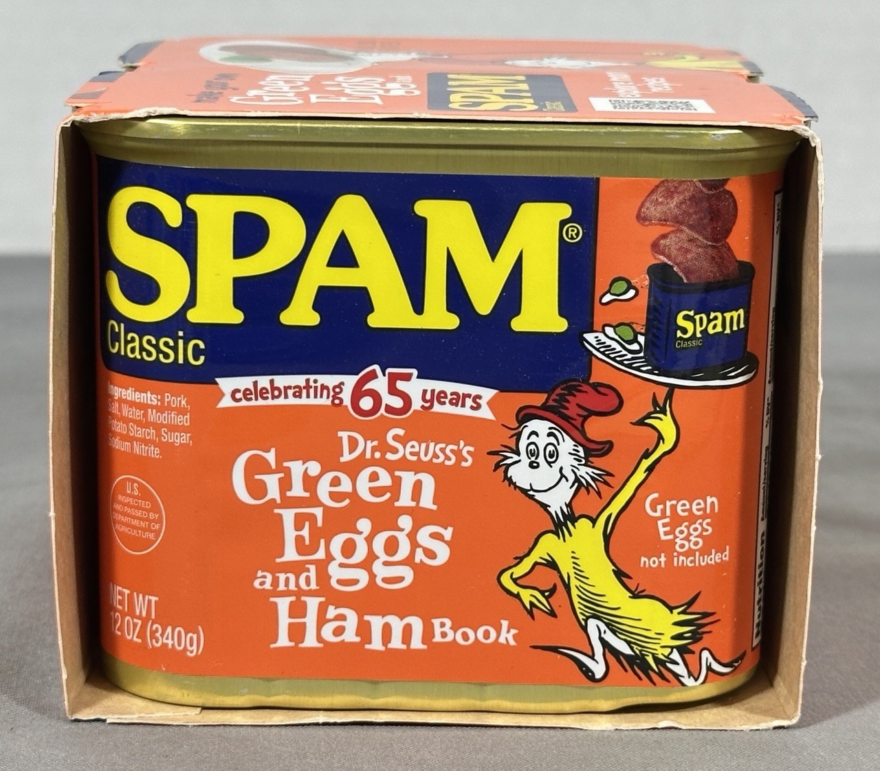 Spam Classic Green Eggs And Ham LIMITED EDITION Two 12oz Cans 7/2028
