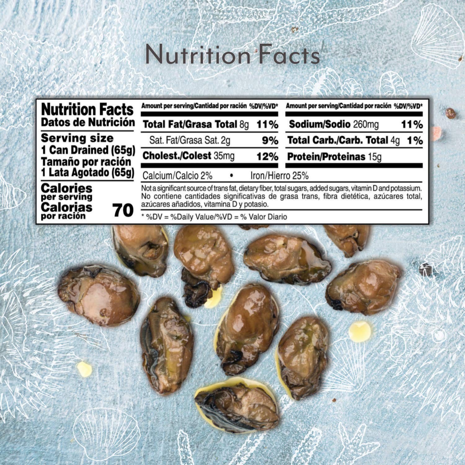 Roland Foods Smoked Medium Oysters in Oil, Wild Caught, Imported Food, 3 oz