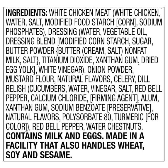 Great Value Premium White Chicken Salad Pouch Ready To Eat 2.6 Oz 3 Pack