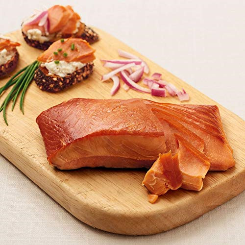 SeaBear – Premium Wild Alaskan Smoked Sockeye, Coho, and Pink Salmon Trio – 18oz