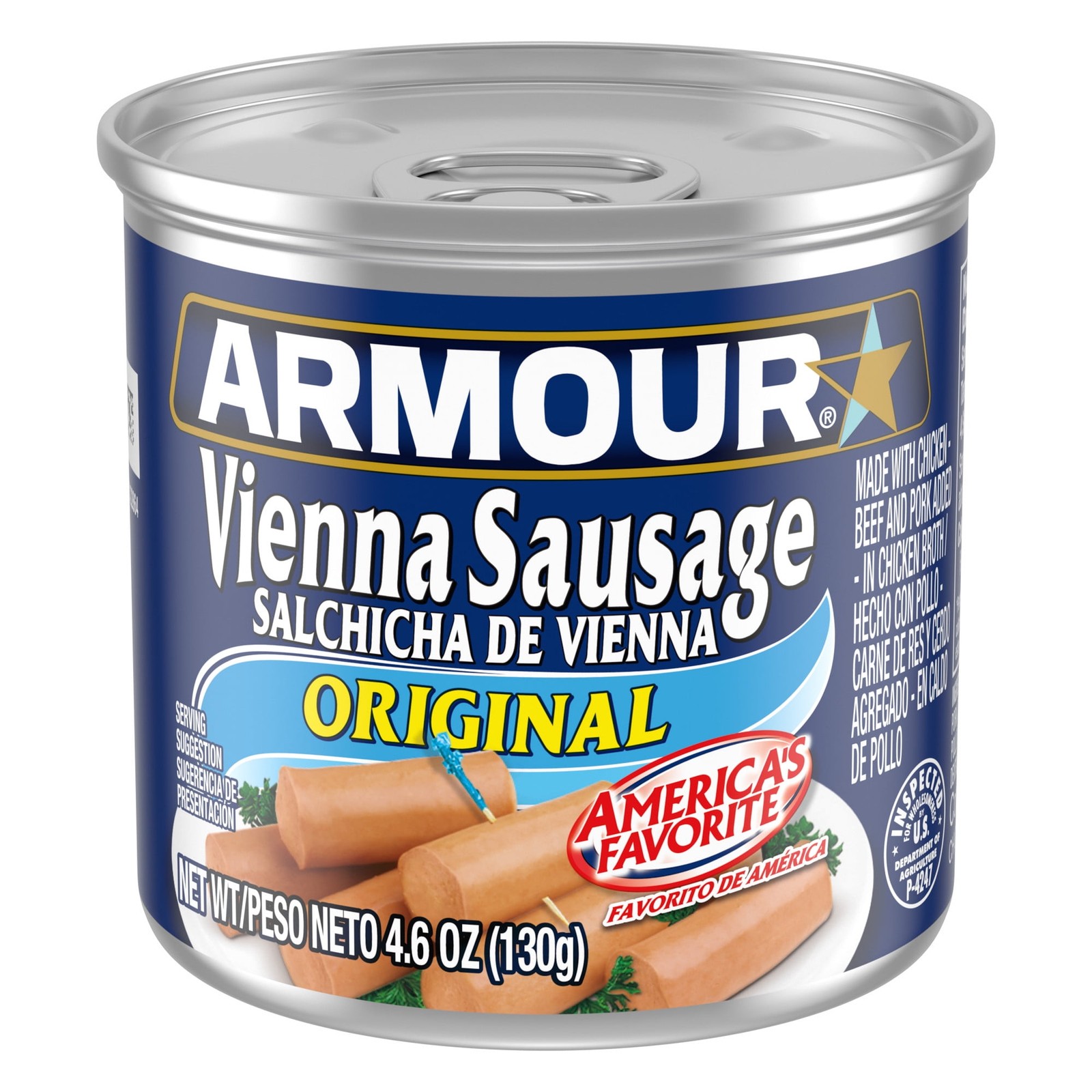 Armour Vienna Sausages Can Original, 4.6 oz-2pk