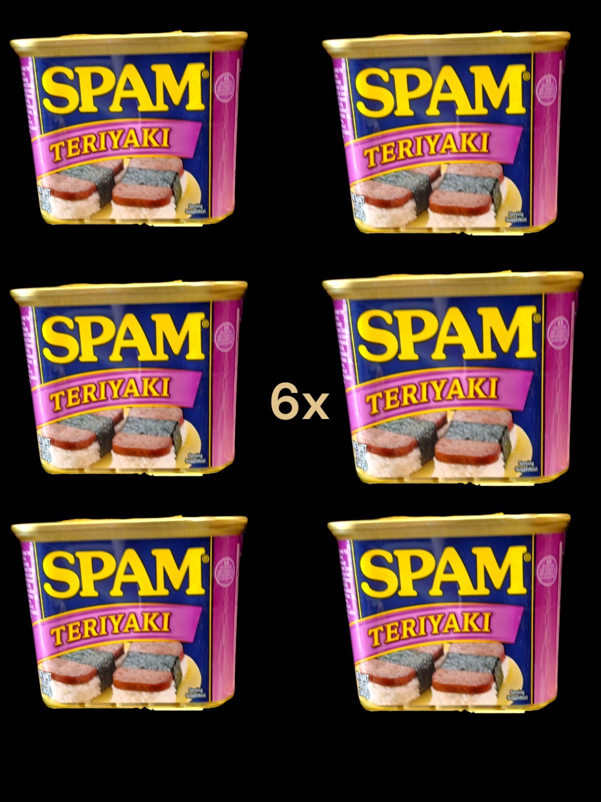 Spam Teriyaki Luncheon Meat 12 oz x 6
