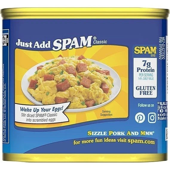 SPAM 25% Less Sodium Canned Meats, 12 oz Cans, 12 Pack