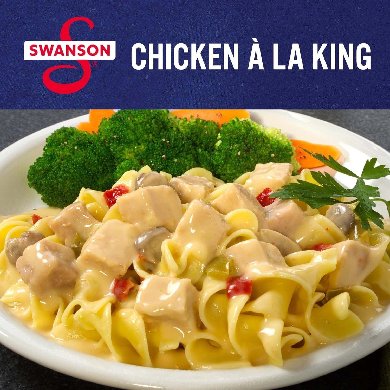 Swanson Chicken a la King (Pack of 5) – Comforting 10.5 OZ Cans with 10g Protein