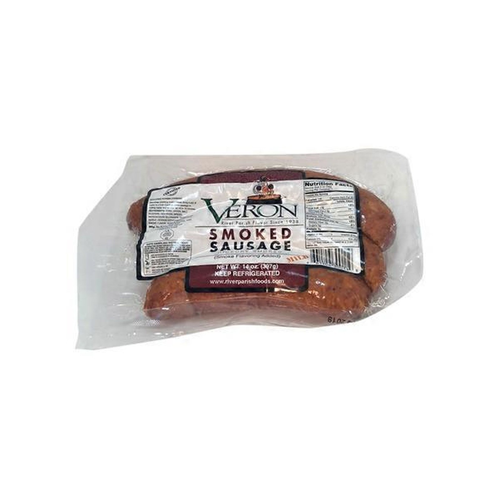 Veron Mild Smoked Sausage 14 Oz (4 Pack)