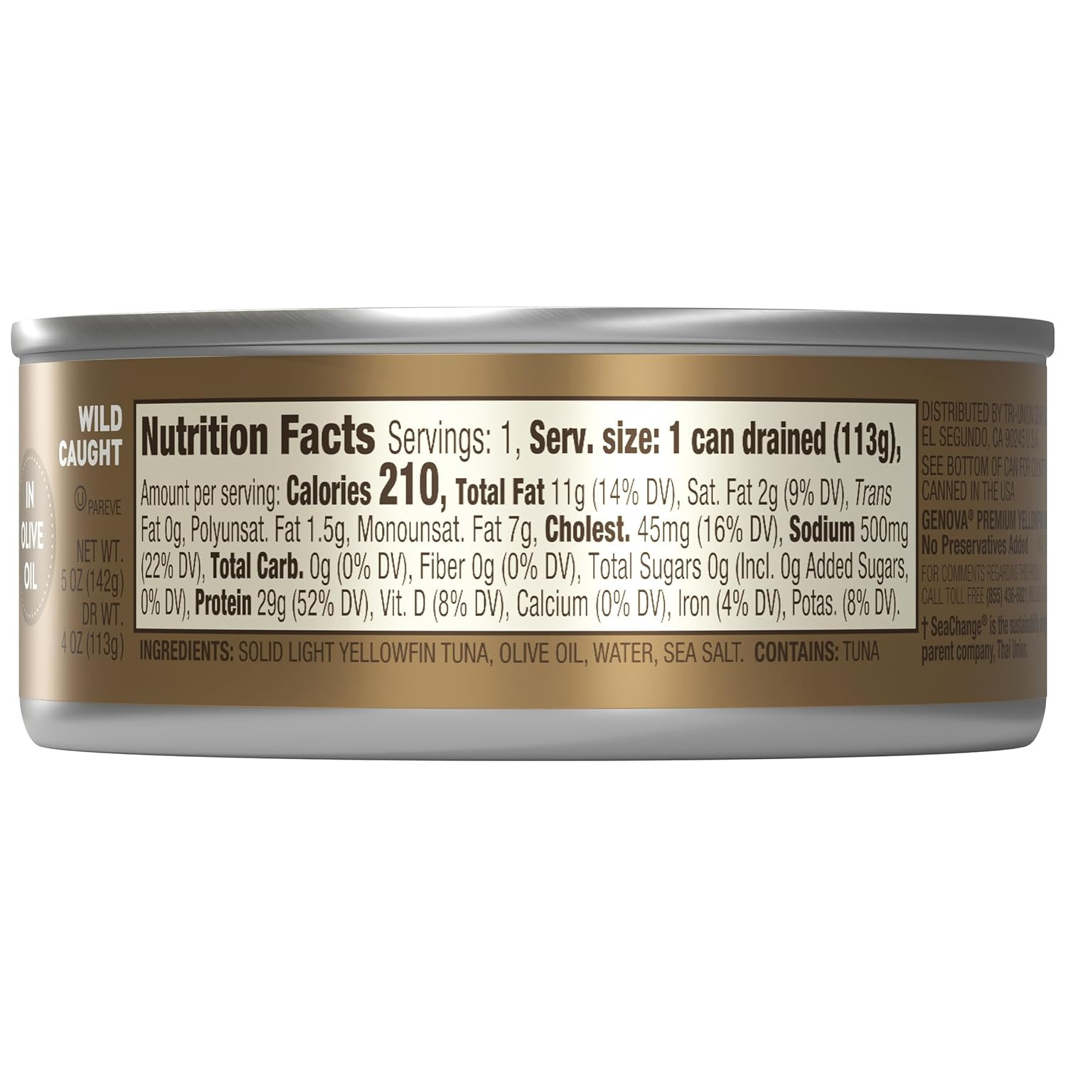 Premium Yellowfin Tuna in Olive Oil, 5 Ounce Cans (Pack of 24), Wild Caught Cann