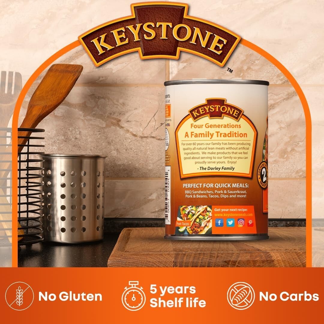 (Pack of 1 Each) Keystone Ground Beef & Pork 28 Oz All Natural, Fully Cooked