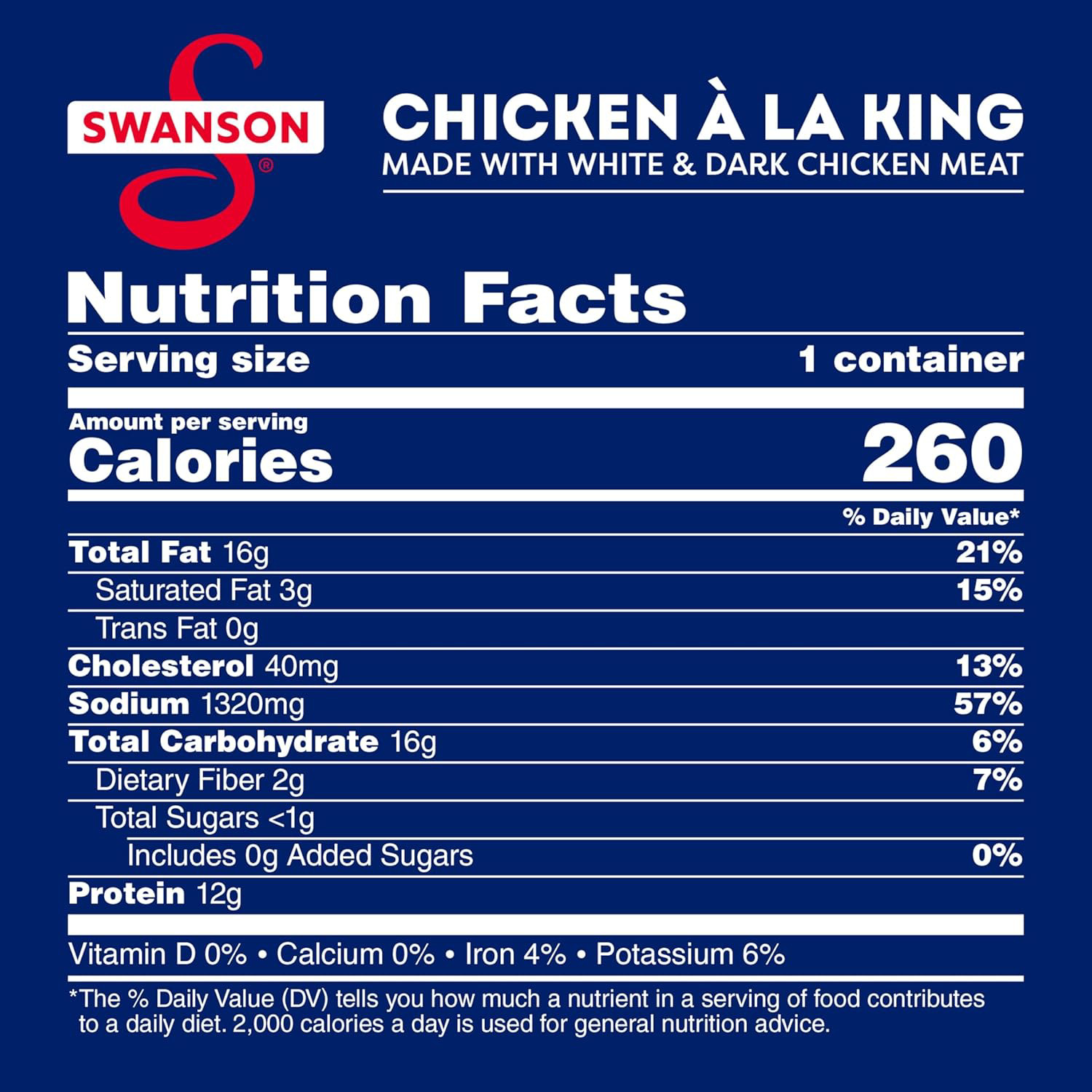 Swanson Canned Chicken a la King 10.5 oz – 12 Cans Bulk Pack for Meal Prep