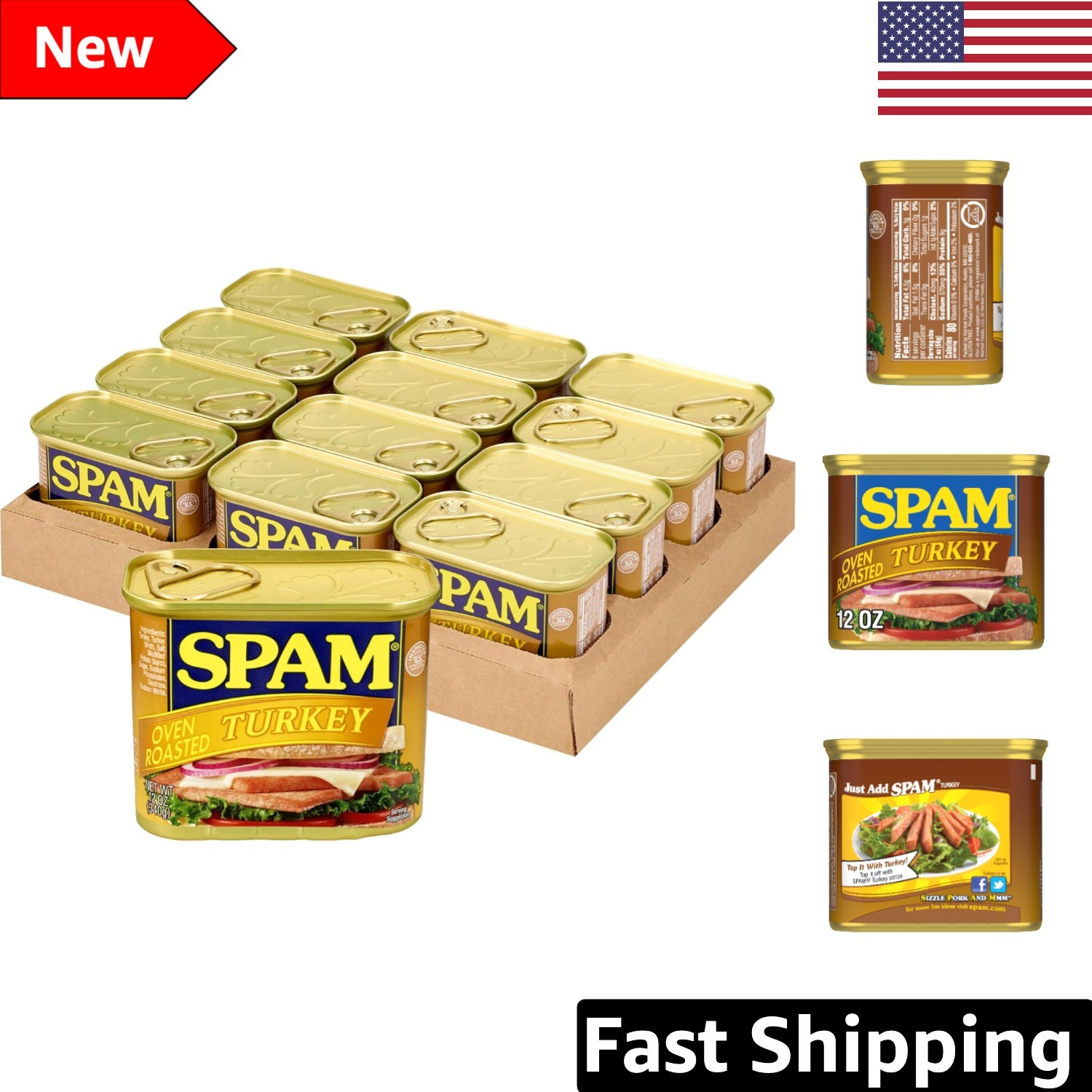 Convenient 12 oz Cans of Canned Oven Roasted Turkey – Delicious & Nutritious