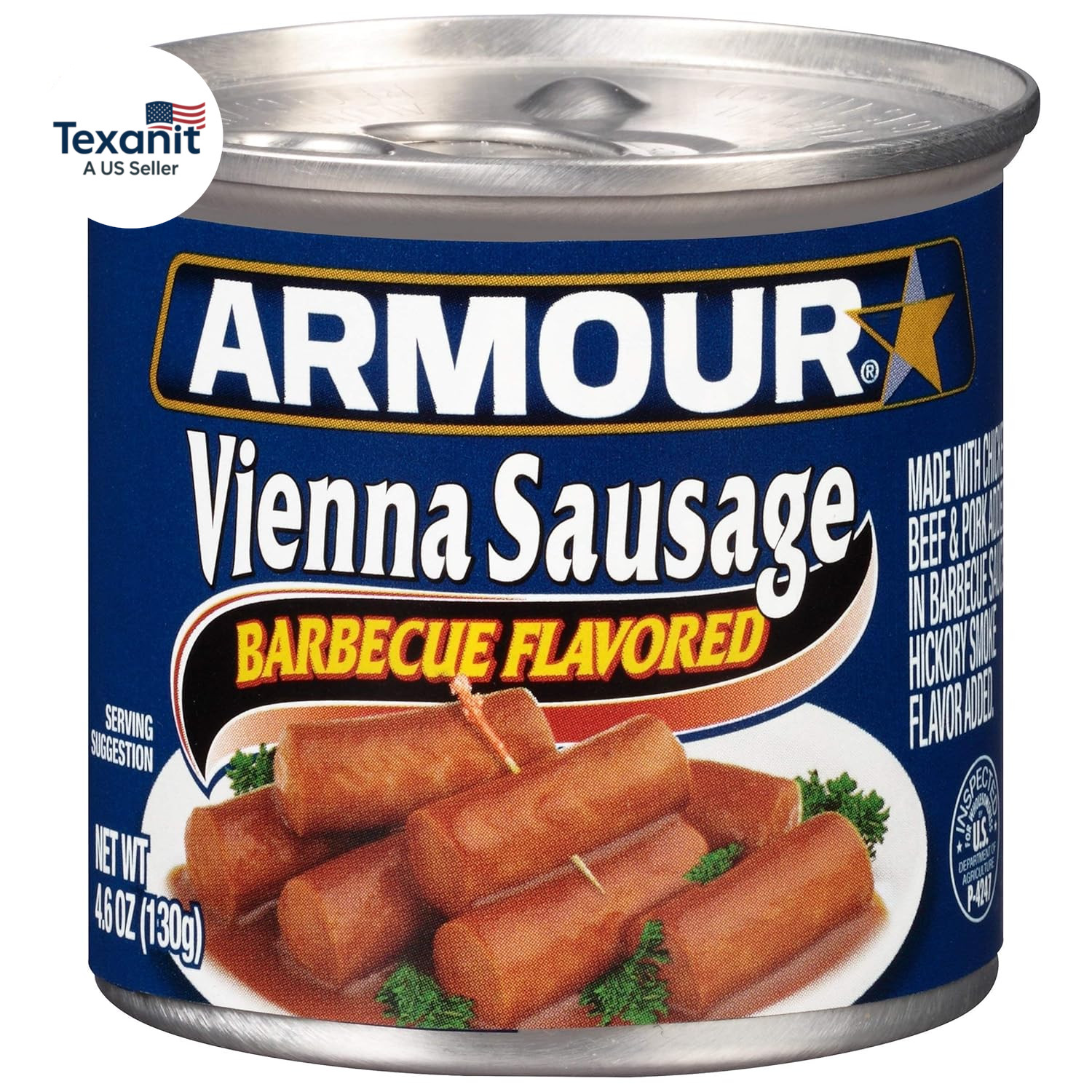 Star Vienna Sausage, BBQ Flavored, Ready to Eat Canned Sausage, 7G Protein per S