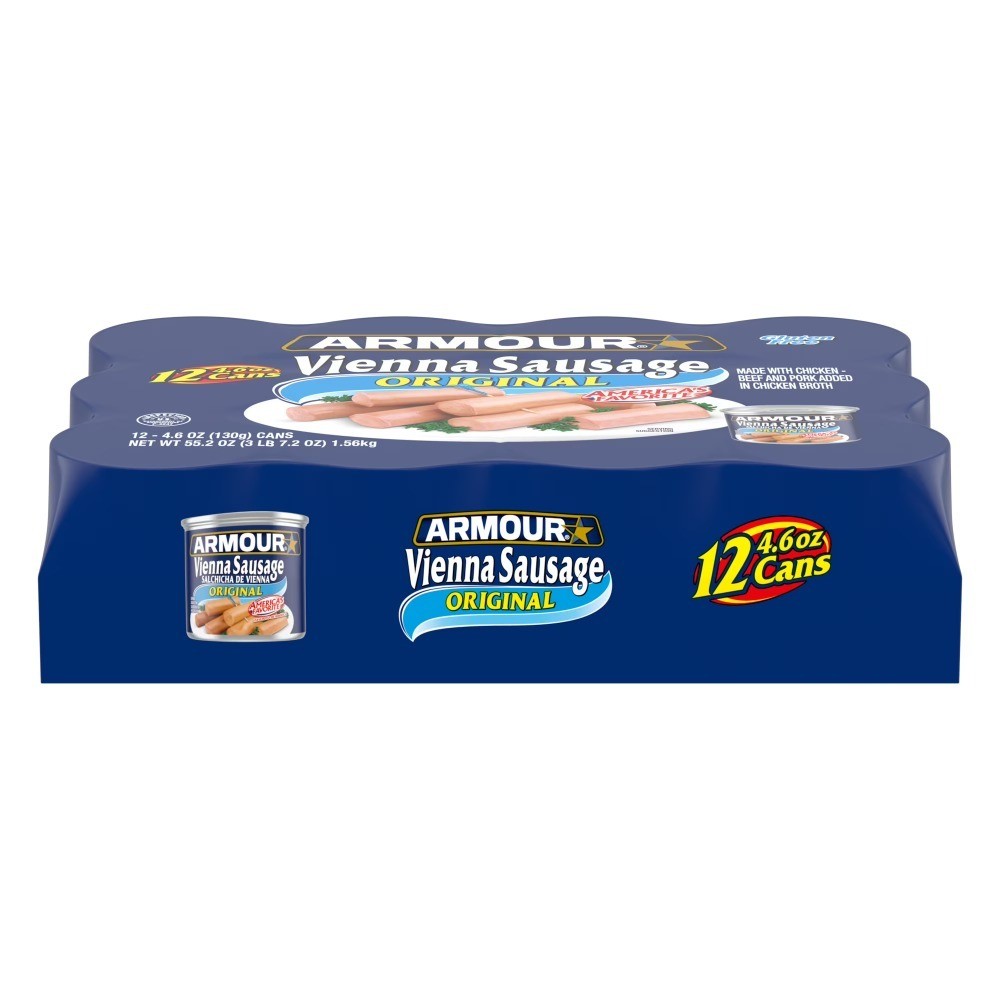 Vienna Sausage Canned Meat 12g Protein Per Serving 4.6 oz Easy Open Can Pack of