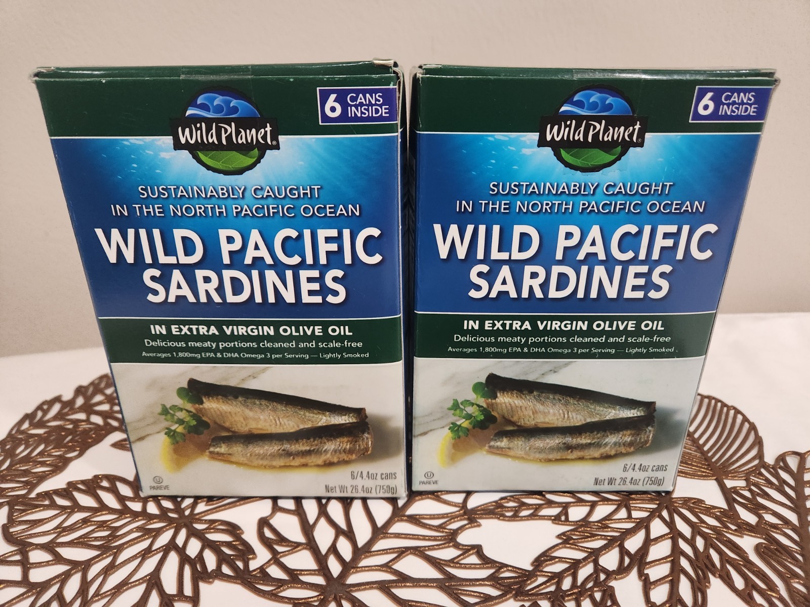 12 WILD PLANET WILD PACIFIC SARDINES 4.4 OZ EA. 05/2029 VIETNAM VIRGIN OLIVE OIL