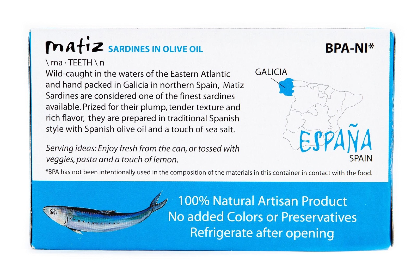 Sardines in Olive Oil, 4.2 Ounce Can (Pack of 5) Spanish Gourmet Wild Caught …