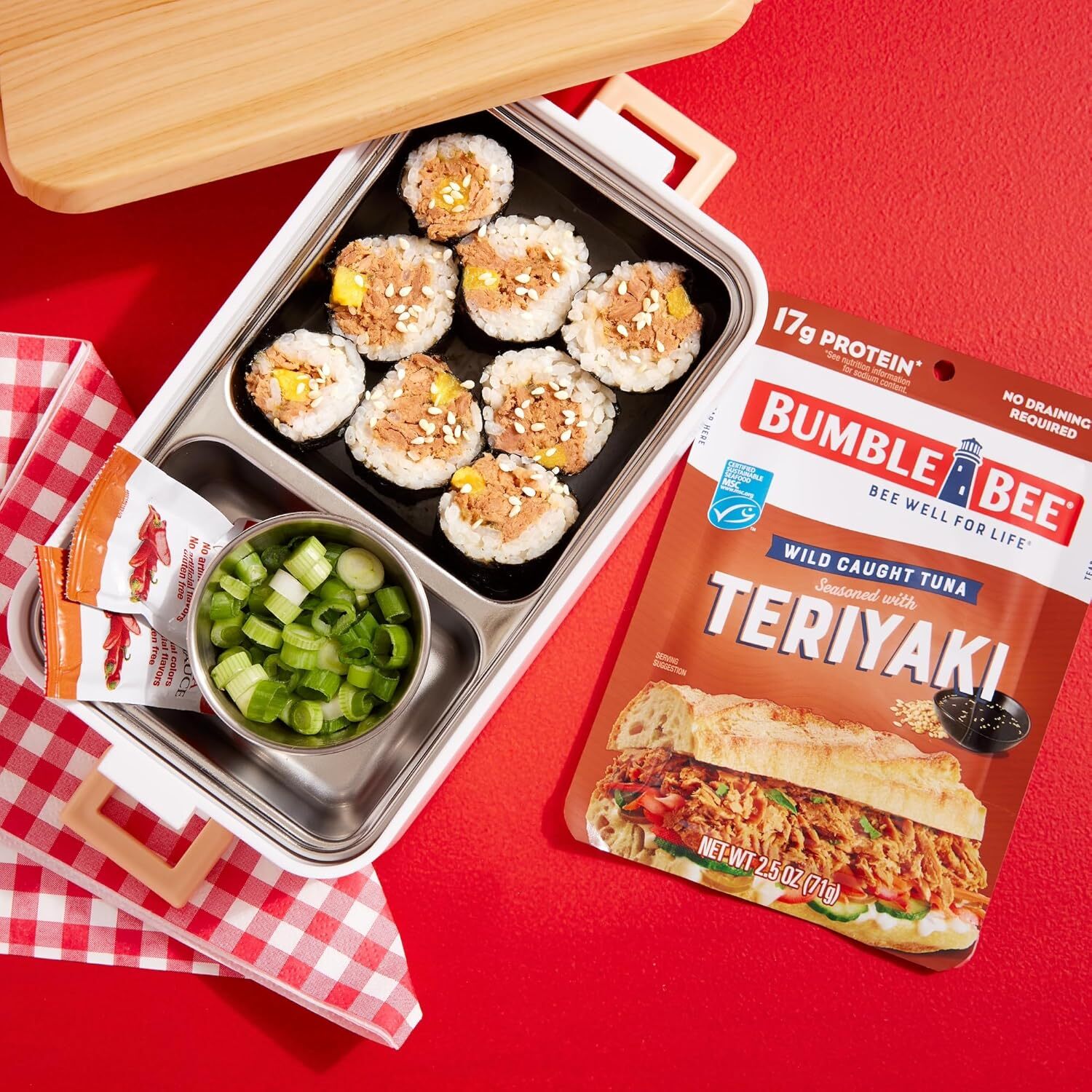 Bumble Bee Teriyaki Seasoned Tuna 2.5 oz Pouch – Ready to Eat – Wild Caught T…