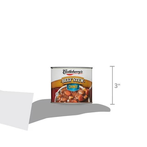 NEWCastleberry’s Chunky Beef Stew 20 oz Can Ready To Eat Hearty Beef Meal 4 Pack
