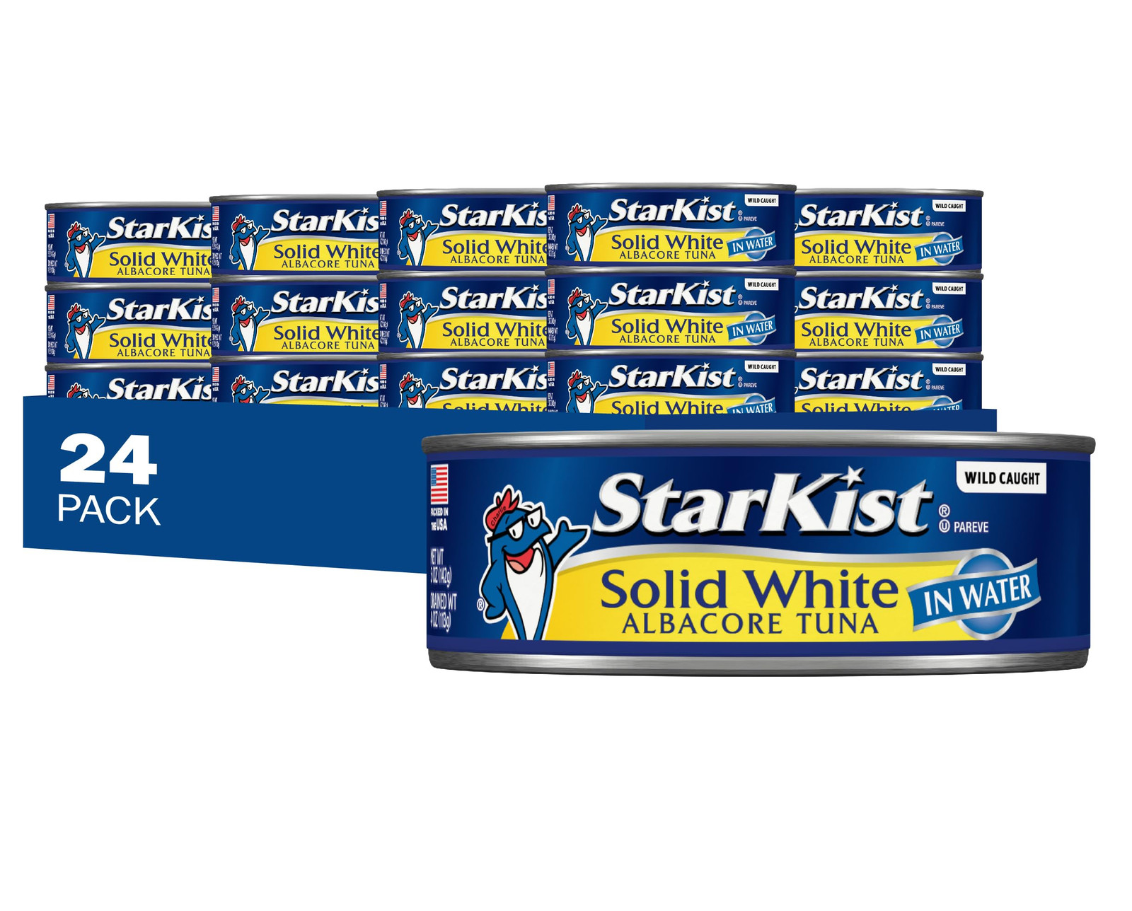 Solid White Albacore Tuna in Water, 4 – 5 Oz Can (Pack of 6) – 24 Cans Total