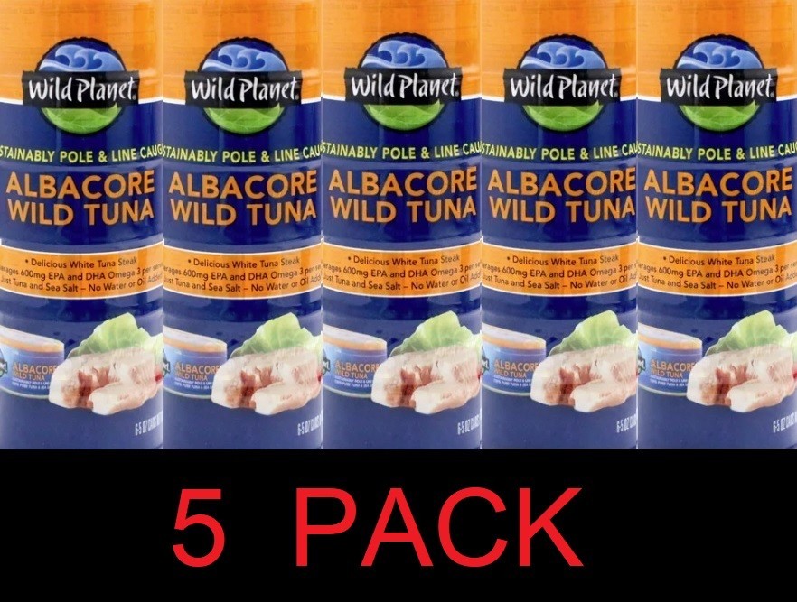 Wild Planet Albacore Wild Tuna 5 oz per can – 6-Count – 5 PACK