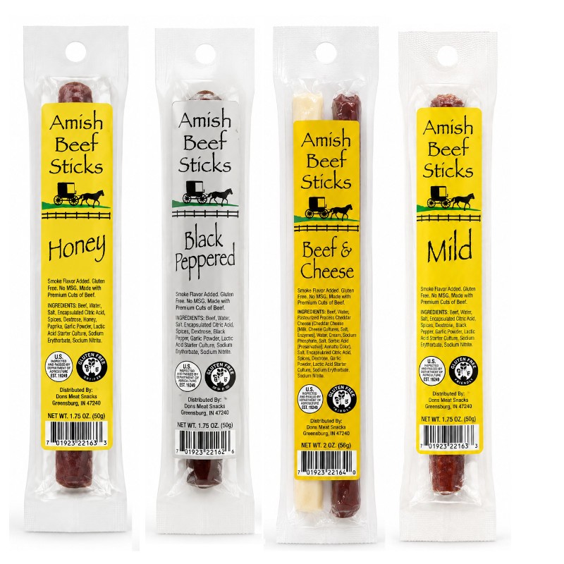 12x Amish Mild Beef Sticks Spice Seasoning Gourmet Kitchen Cooking Bulk 1.25oz