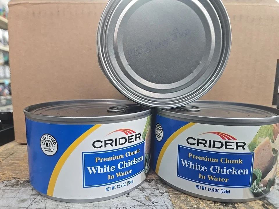(3 Pack)New BIG 12.5oz Cans CRIDER Premium Exp 2027 Gluten Free Keto Friendly