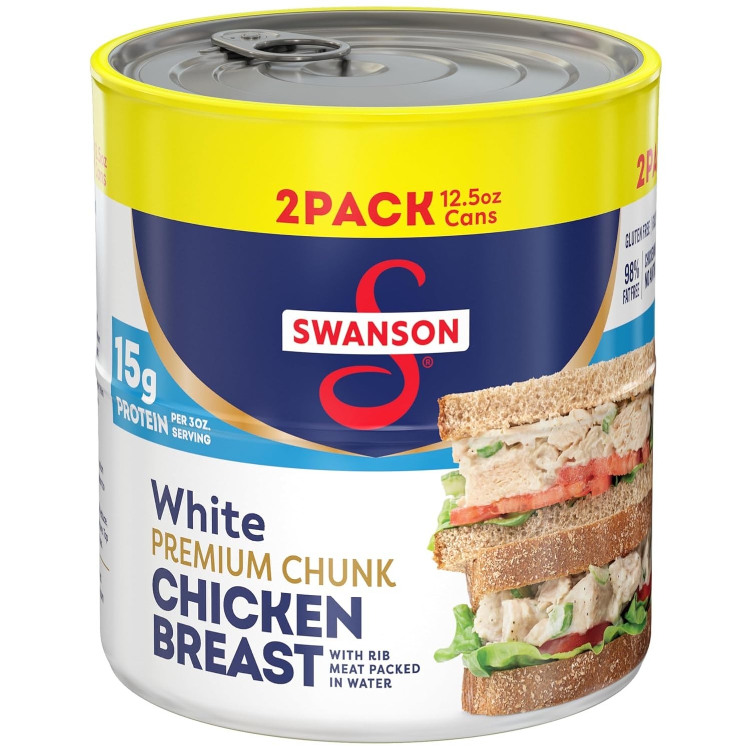 Swanson Chunk Chicken Breast – 98% Fat Free & Protein Rich – 25 oz Total