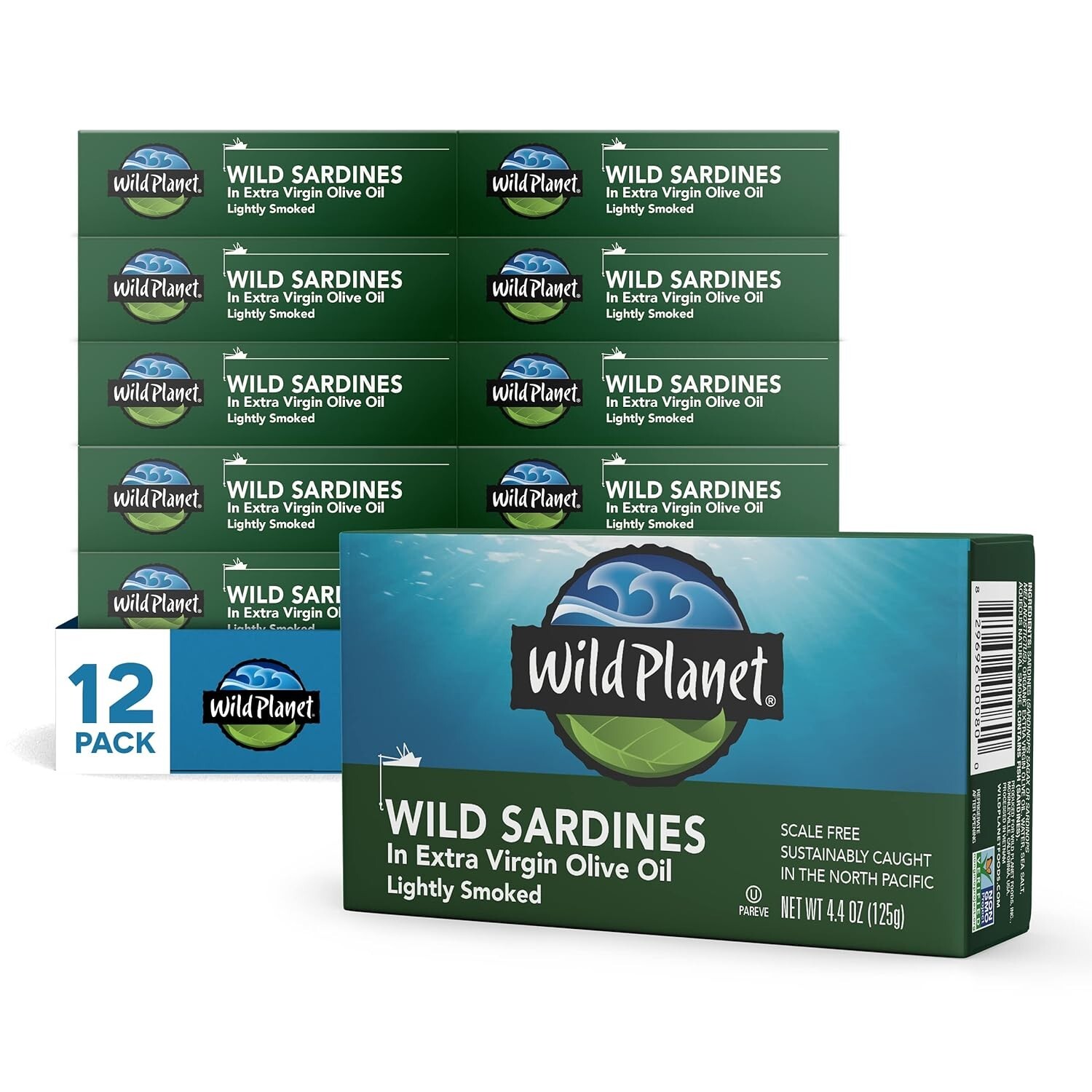Wild Sardines in Extra Virgin Olive Oil, Lightly Smoked, Tinned Fish, Sustain…