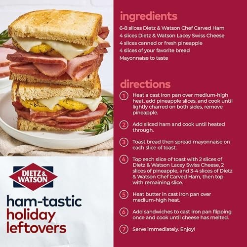 Fully Cooked Chef Carved Dinner Ham – 3 lb, Juicy & Flavorful, Perfect for Meals