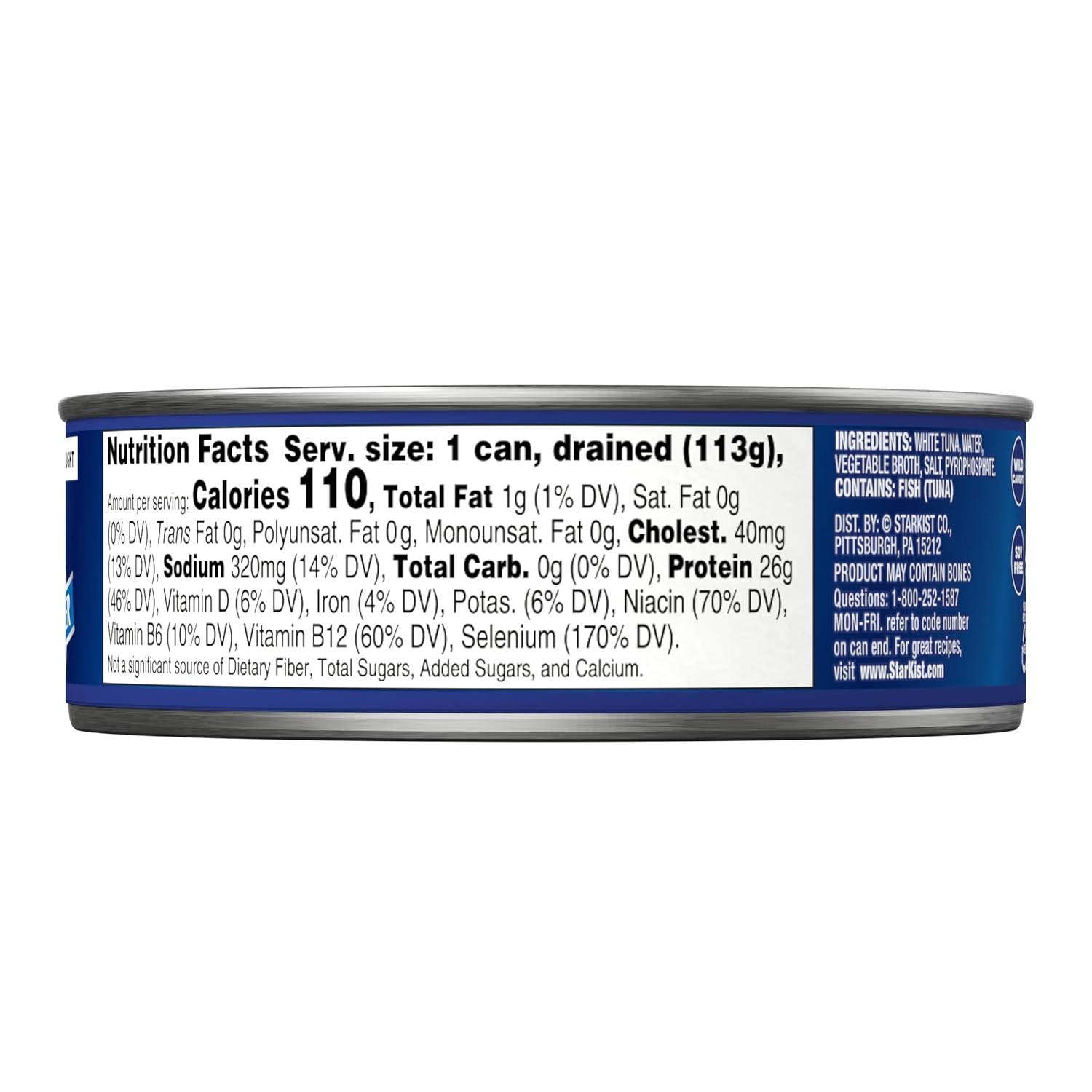 StarKist Solid White Albacore Tuna in Water, 5 oz Can, 5 Ounce (Pack of 4)