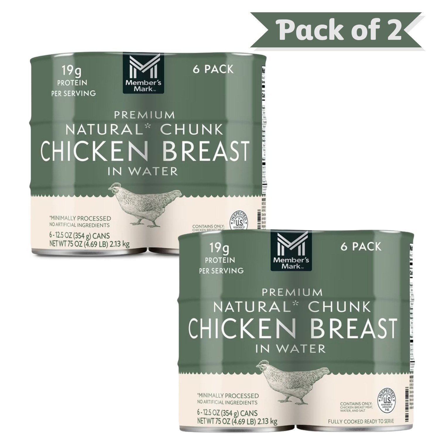 Member’s Mark Premium Chunk Chicken Breast, 12.5 oz., 6 ct.pack of 2