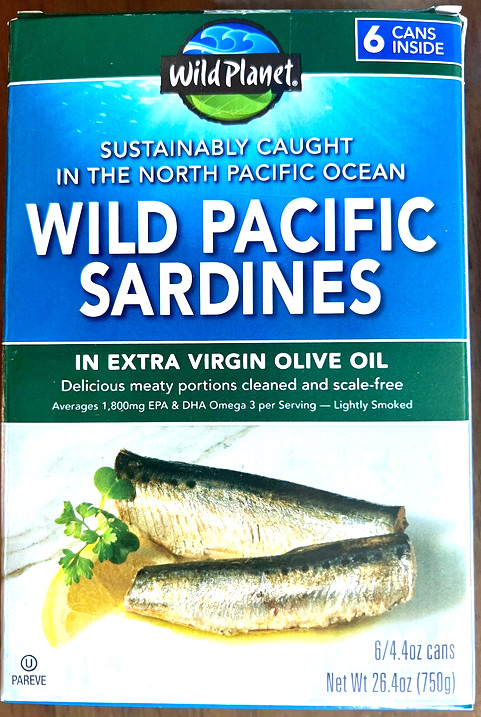 Wild Planet Wild Pacific Sardines in Extra Virgin Olive Oil, 4.4 oz., 6-count