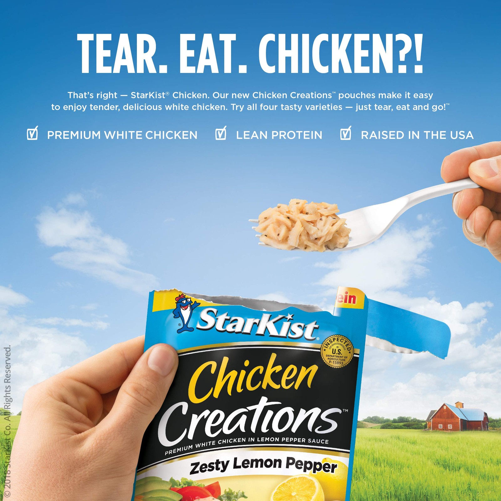 StarKist Chicken 2.6 Ounce (Pack of 1), Creations Lemon Pepper 2.6oz