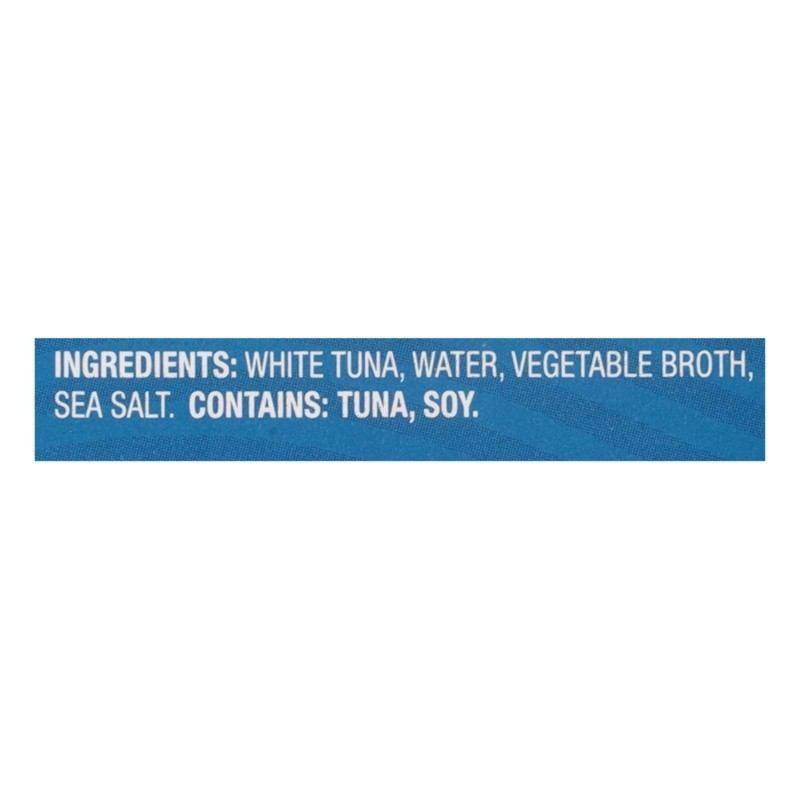 Solid White Albacore Tuna in Water Pack of 8 Cans High Protein Gluten Free Snack