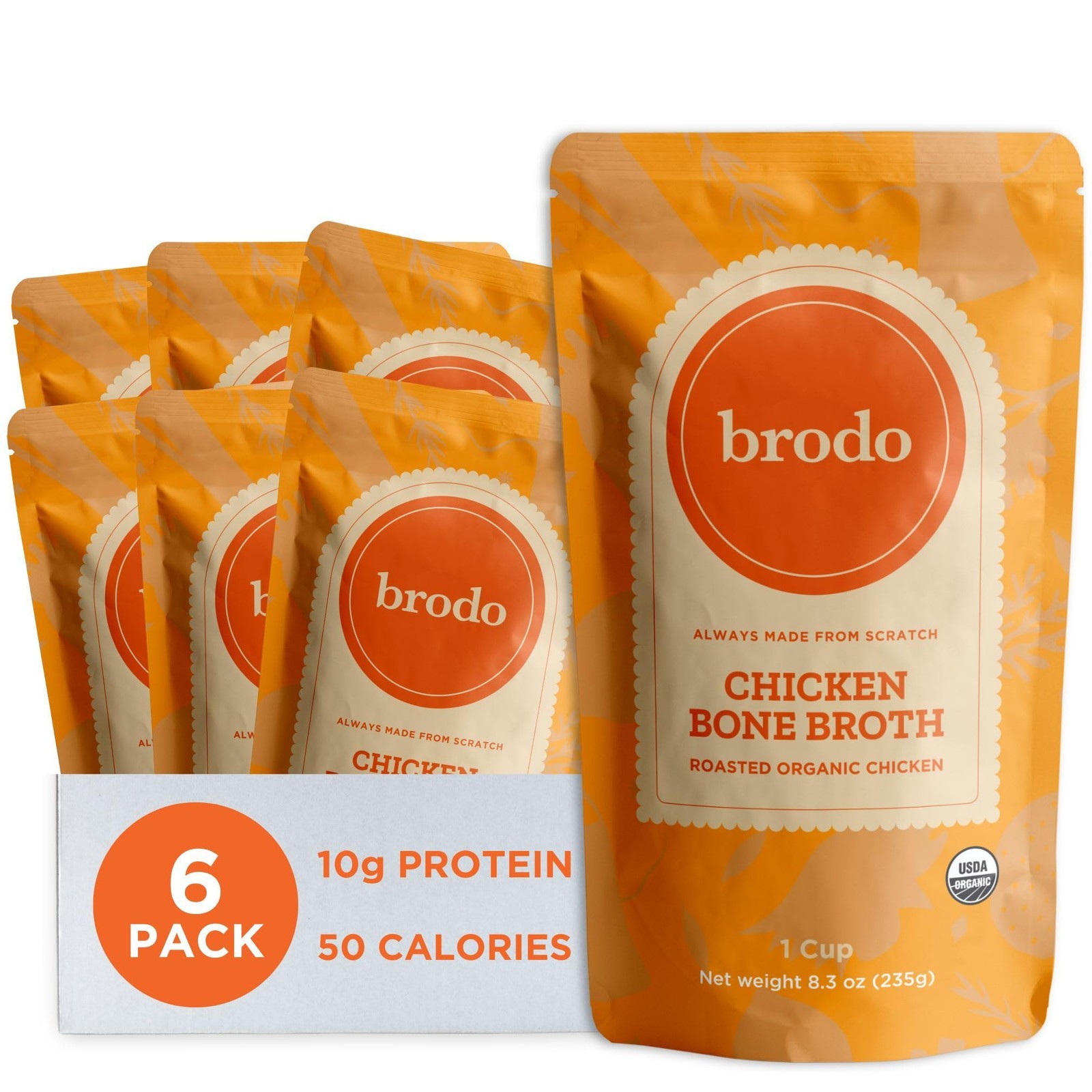 Brodo Organic Chicken Broth | Nutrient Dense, Chef 236.588 milliliters