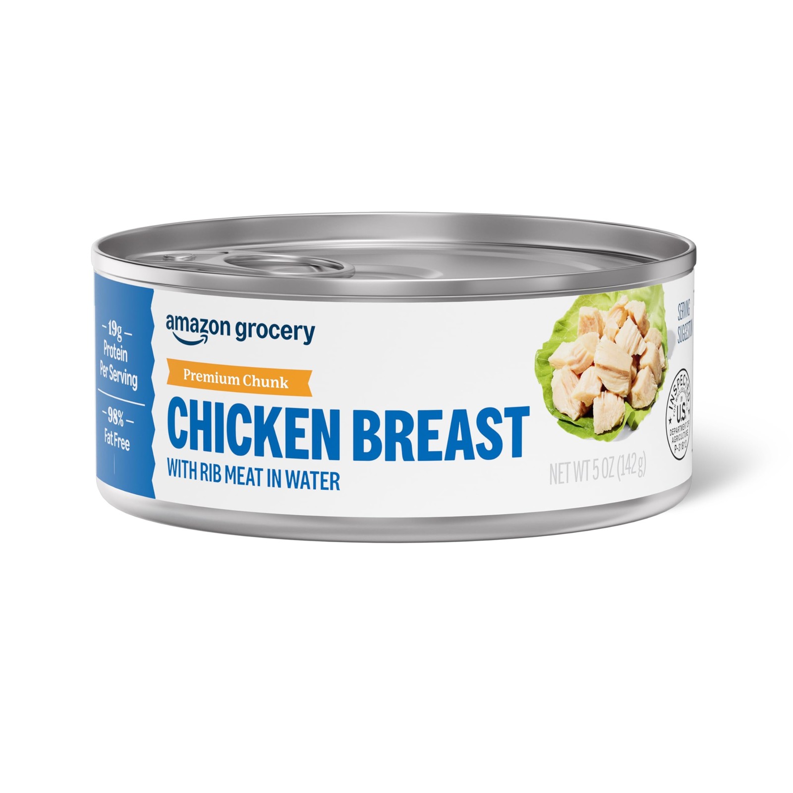 Amazon Grocery, Premium Chunk Chicken Breast with Rib Meat in Water, 5 Oz
