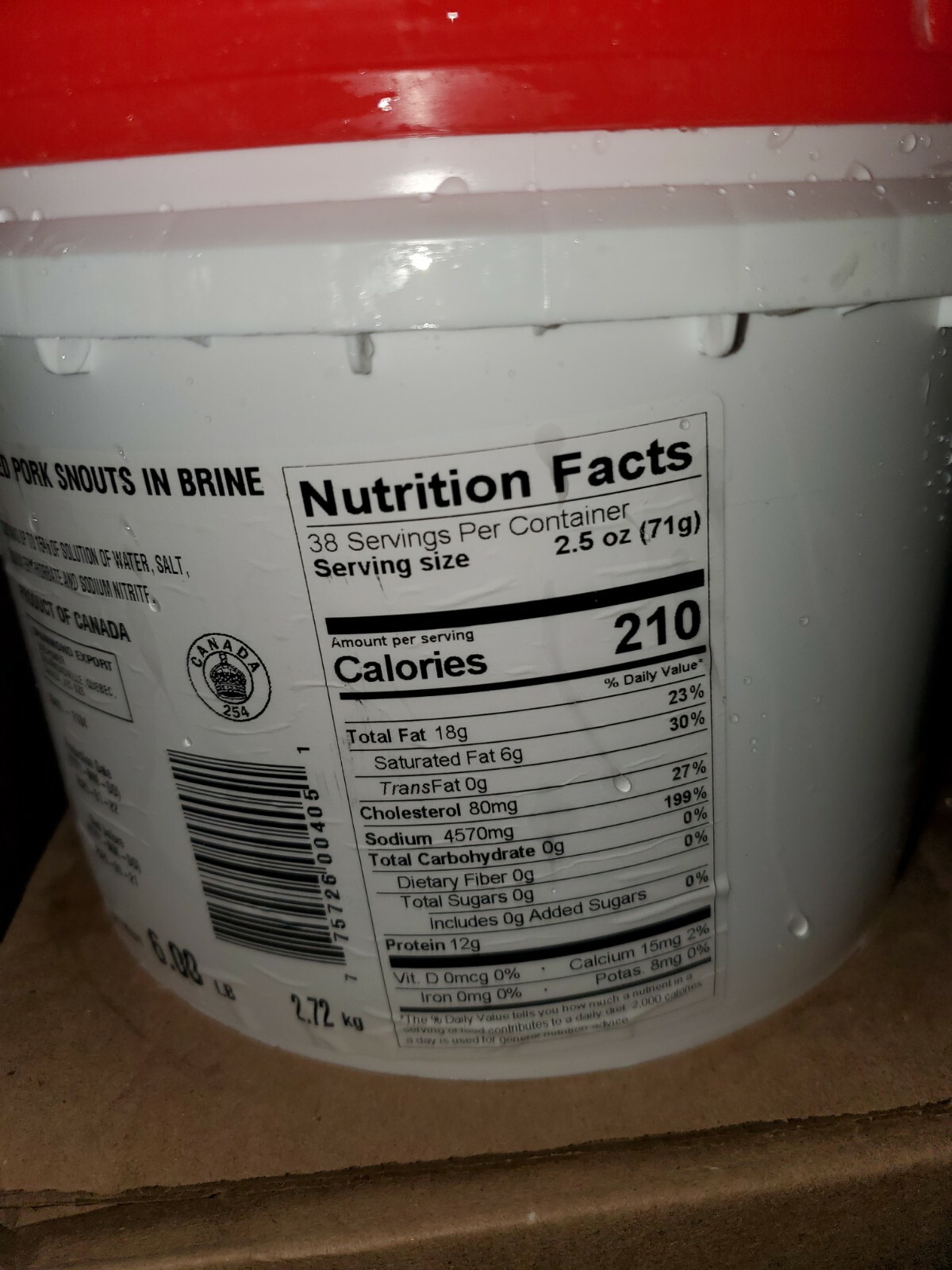 Cured Pork Snouts 6 Lb Select In Braid Contains Up 15% Of Solution Of Saltwater