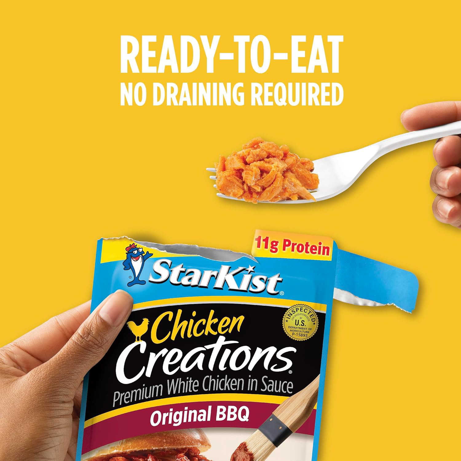 StarKist Classic BBQ Chicken Pouch 2.6 oz Pack of 12 | Ready-to-Eat Protein