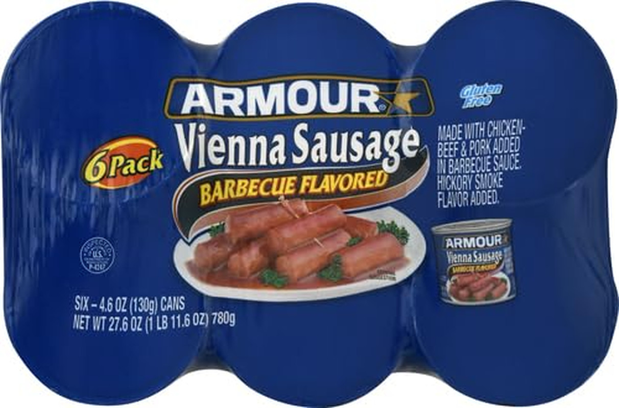Star Vienna Sausage, Barbecue Flavored, Canned Sausage, 4.6 Oz (Pack of 6)