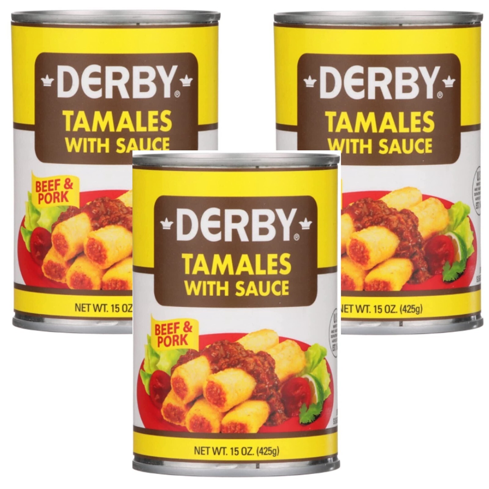 La Preferida Canned Derby Tamales with Sauce (3 Cans)