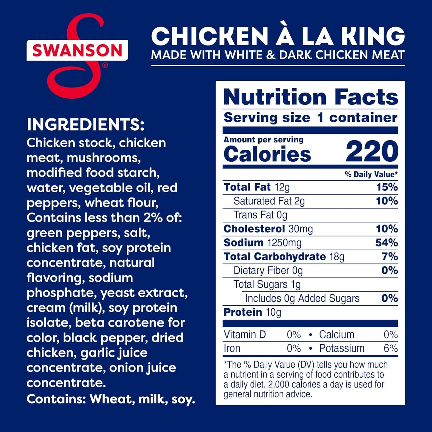 Swanson Chicken à la King – Convenient, Hearty & Classic