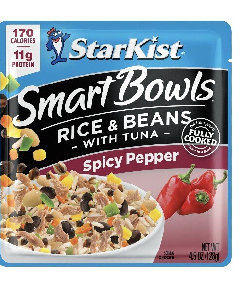 6 StarKist TUNA Smart Bowls Spicy Pepper 4.5 oz Pouch – Rice & Beans