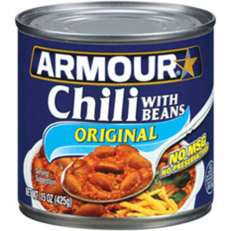12x Armour Chili With Beans New Sealed Bulk Snack Diner Style Chili 14oz
